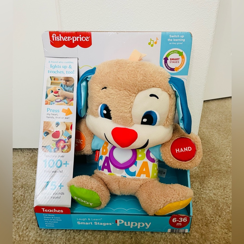 Fisher-Price Baby & Toddler Toy Laugh & Learn Smart Stages Puppy Musical Plush